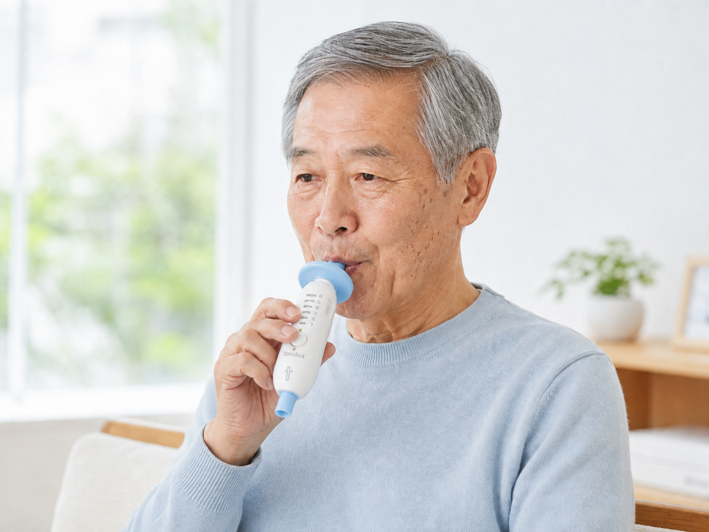 tasukulで測定する男性